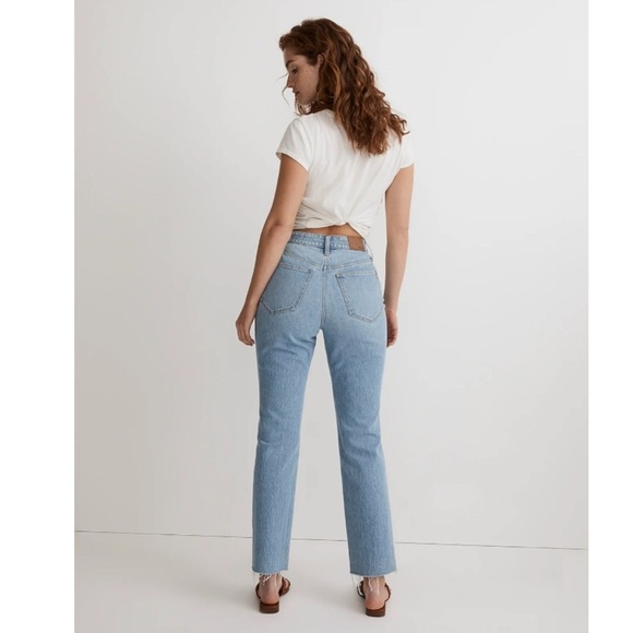 Madewell Curvy Perfect Vintage Jeans Bradwell Wash Raw Fray Hem Distressed Sz 27 - Picture 11 of 14